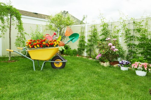 Gardener preparing a UK garden maintenance service